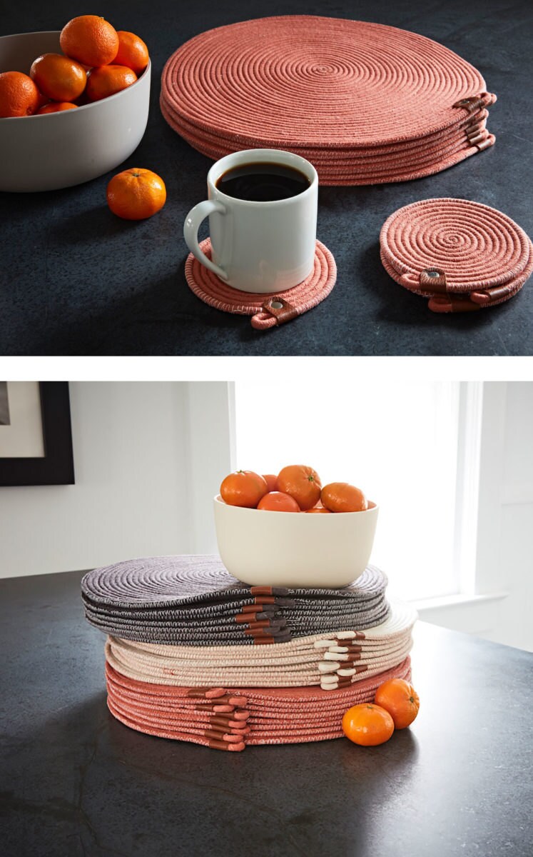 Altuzarra x Etsy placemats and coasters from Damaris Kovach Art & Home
