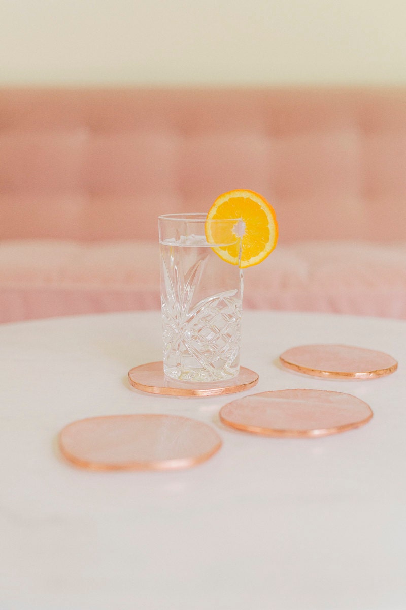 Agate coasters from the A Beautiful Mess x Etsy collection