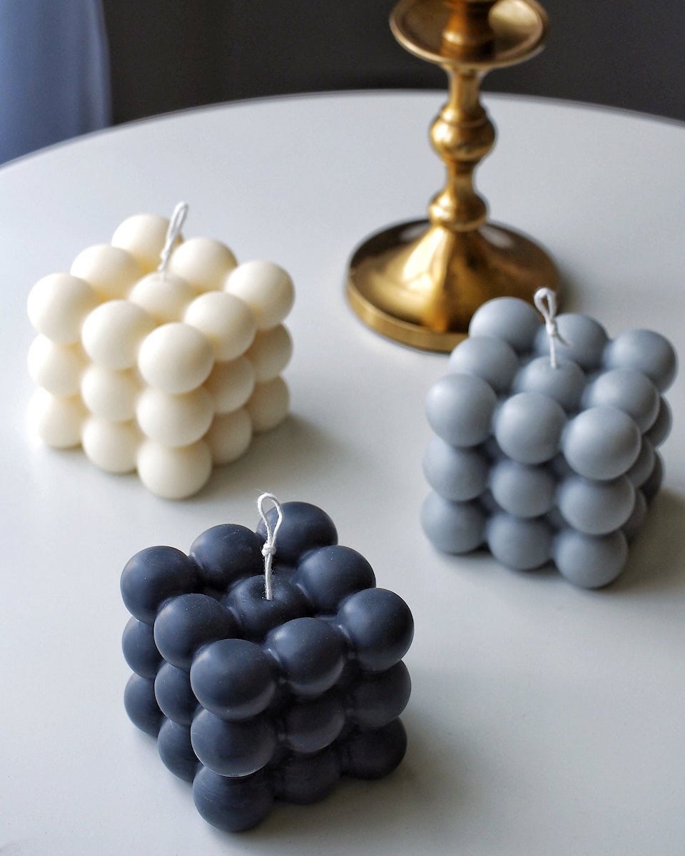 Bubble Cube candle from CaiCai Handmade on Etsy