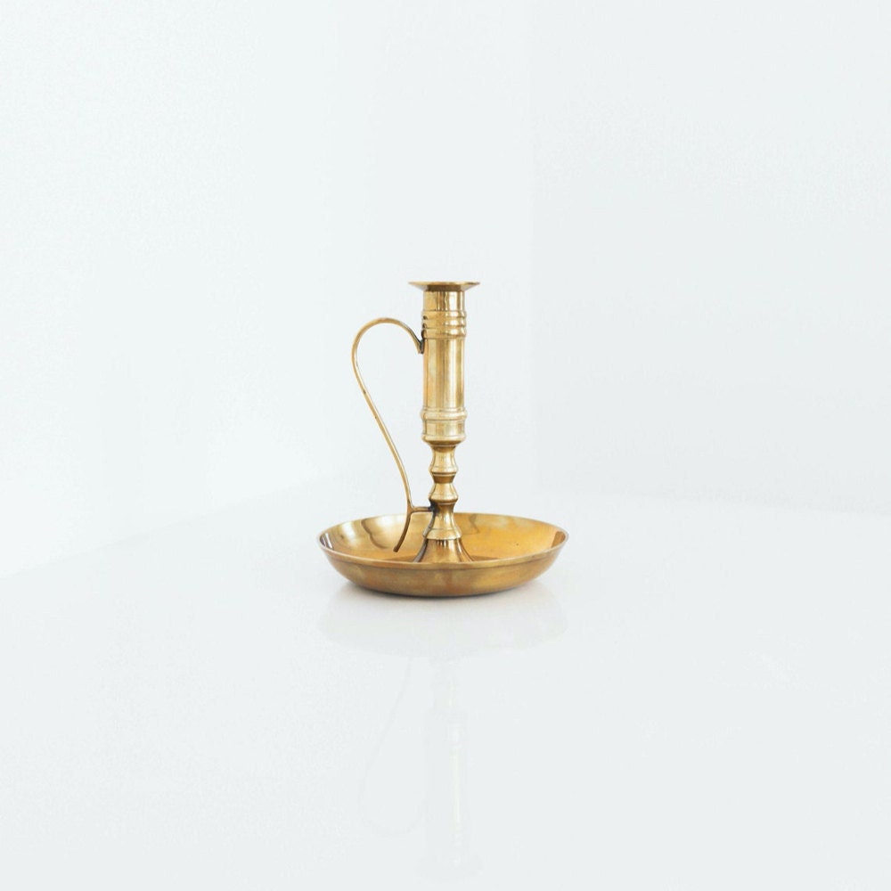 Vintage brass candlestick holder from Otherwise Shoppe