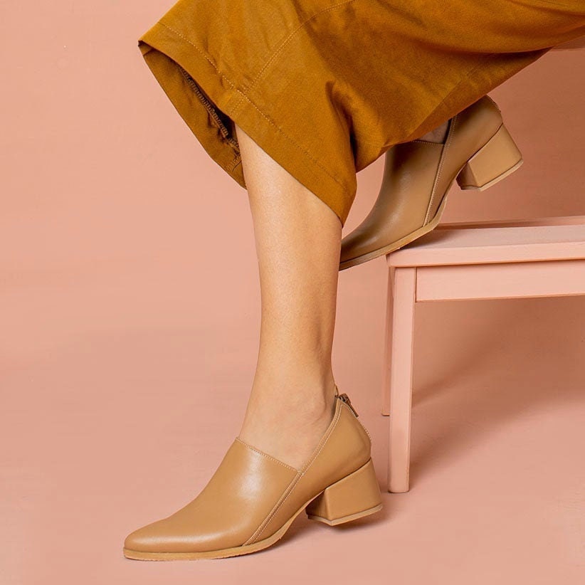 Slip-on leather heels from Katz and Birds