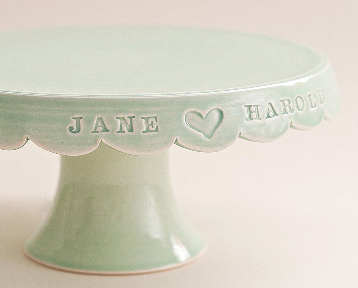 Ceramic cake stand from Etsy