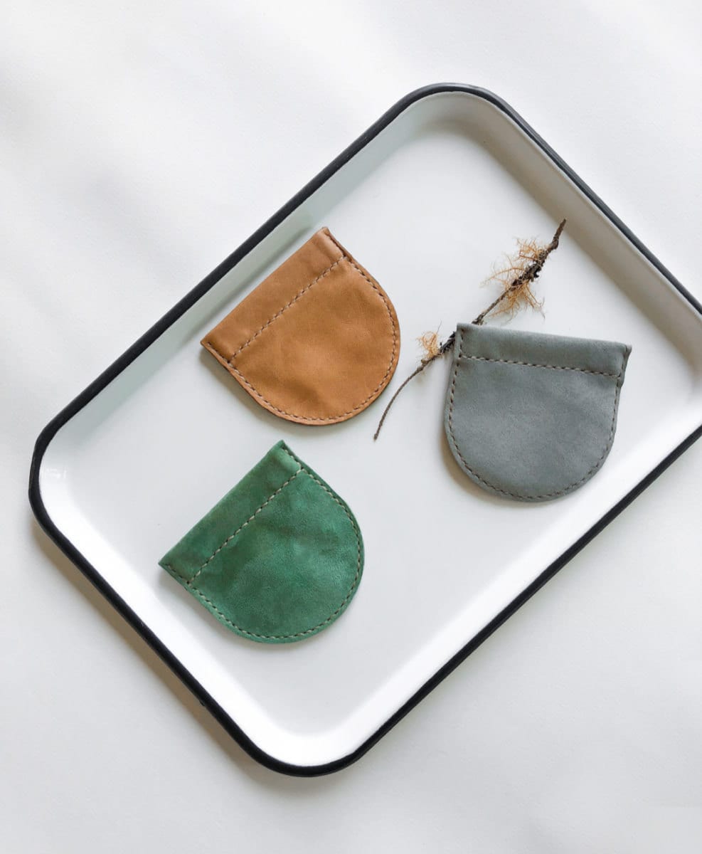 Leather coin pouches from Small Queue