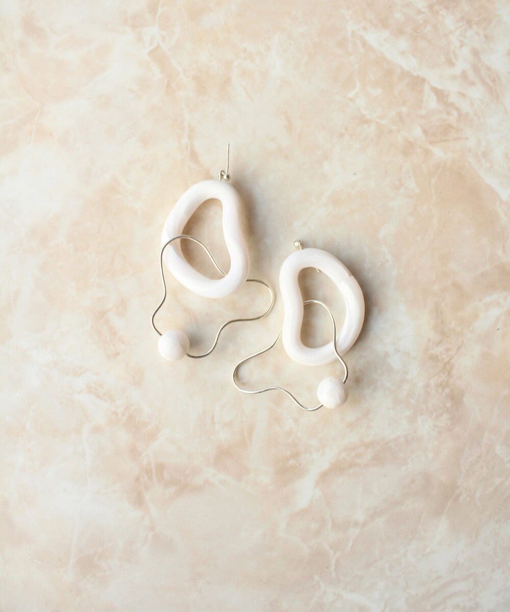 Organic white hoops from TSUNJA