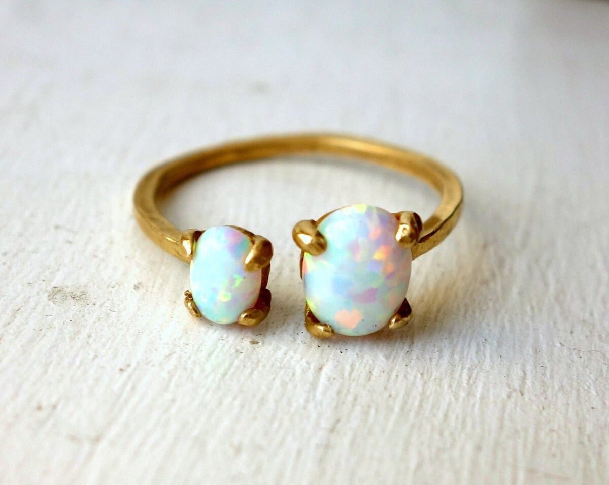 Dual-stone opal ring from Rachel Pfeffer