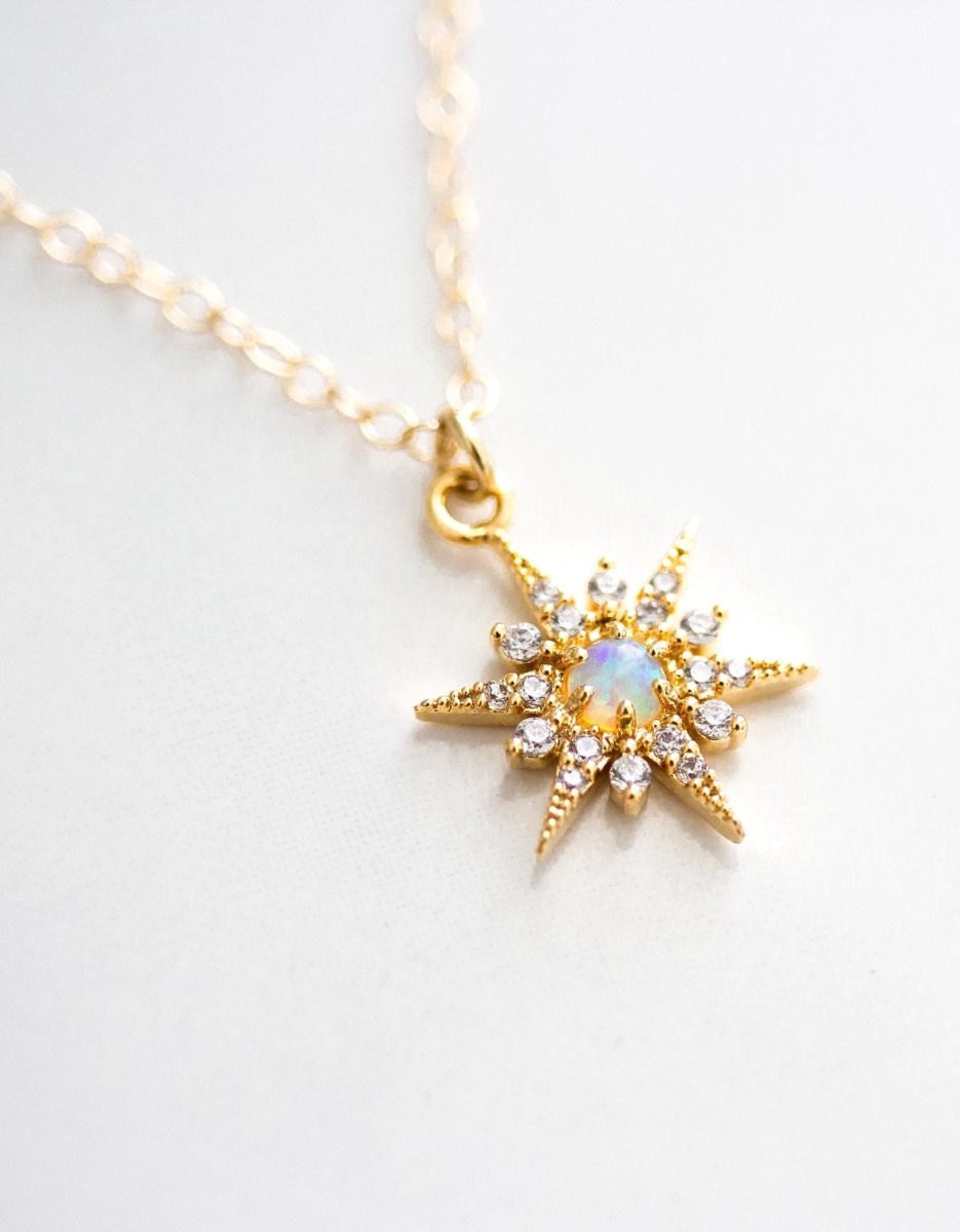 Opal star necklace from Borcik