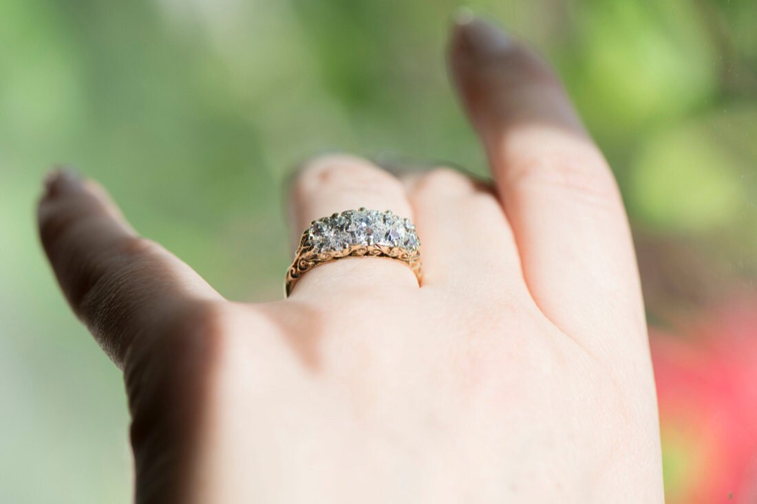 An old-cut diamond engagement ring from KK Vintage Collection
