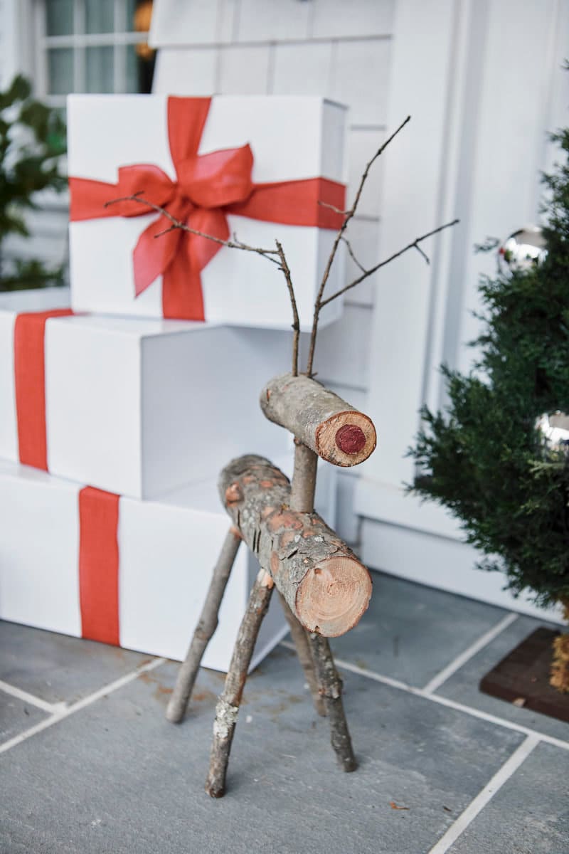 A rustic firewood reindeer from Etsy shop Lane of Lenore
