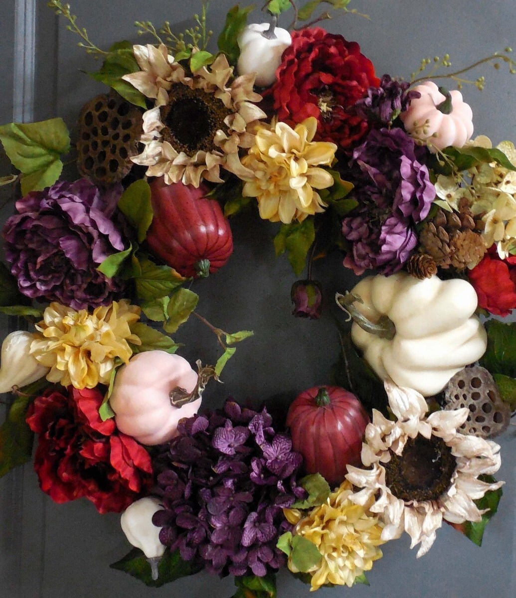 Pumpkin door wreath
