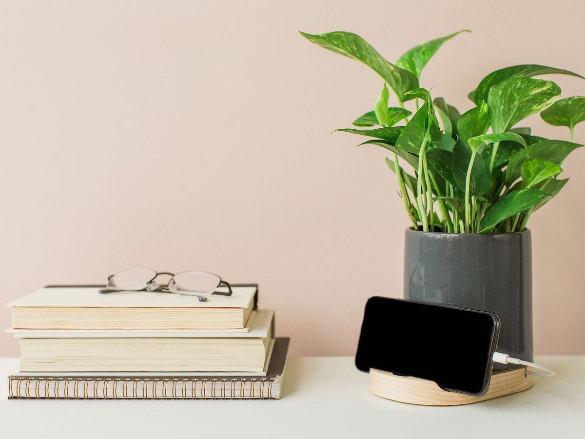 Phone dock planter from STAK Ceramics