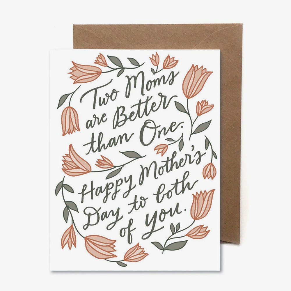 A unique Mother's Day card for two moms