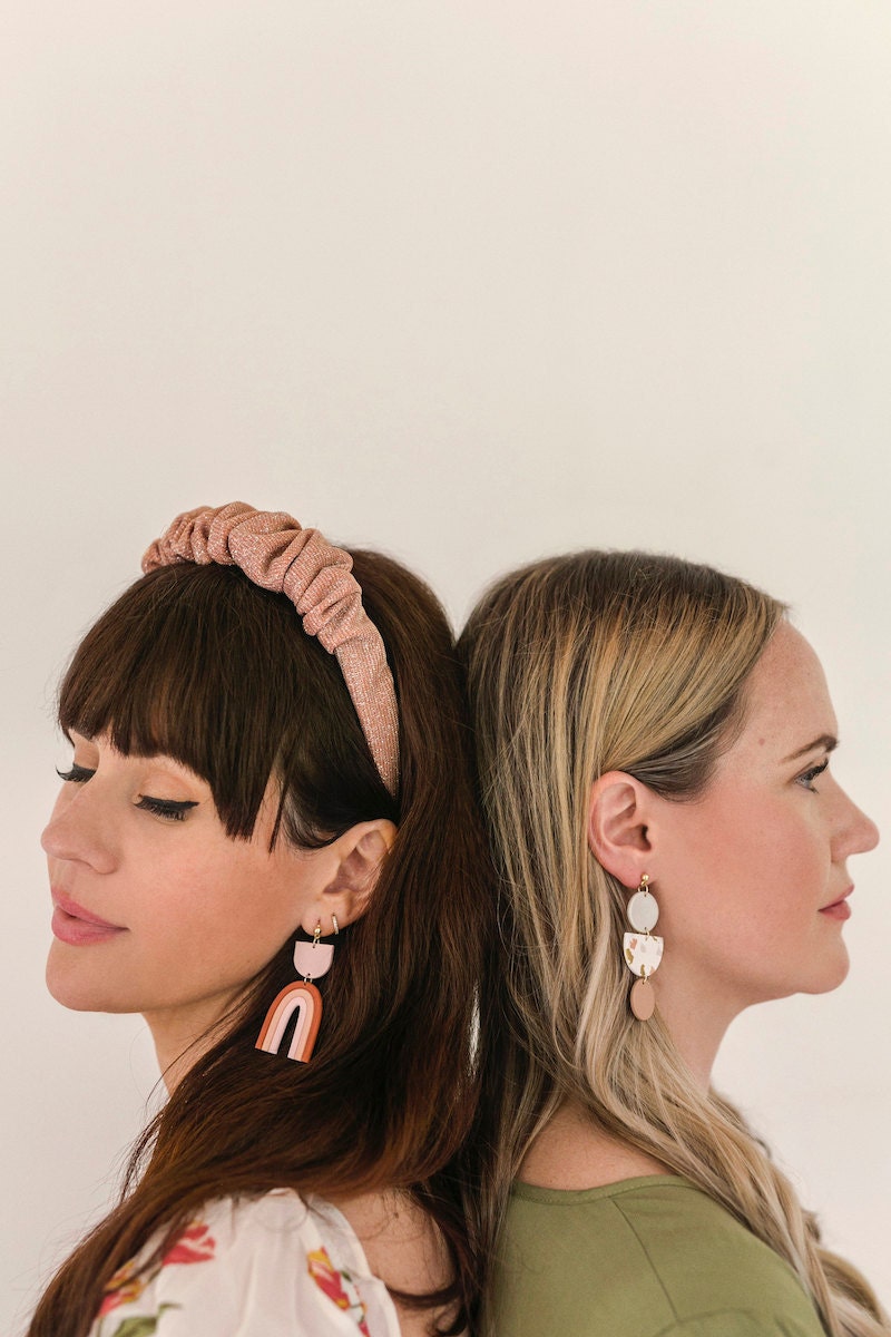 Statement earrings from the A Beautiful Mess x Etsy collection