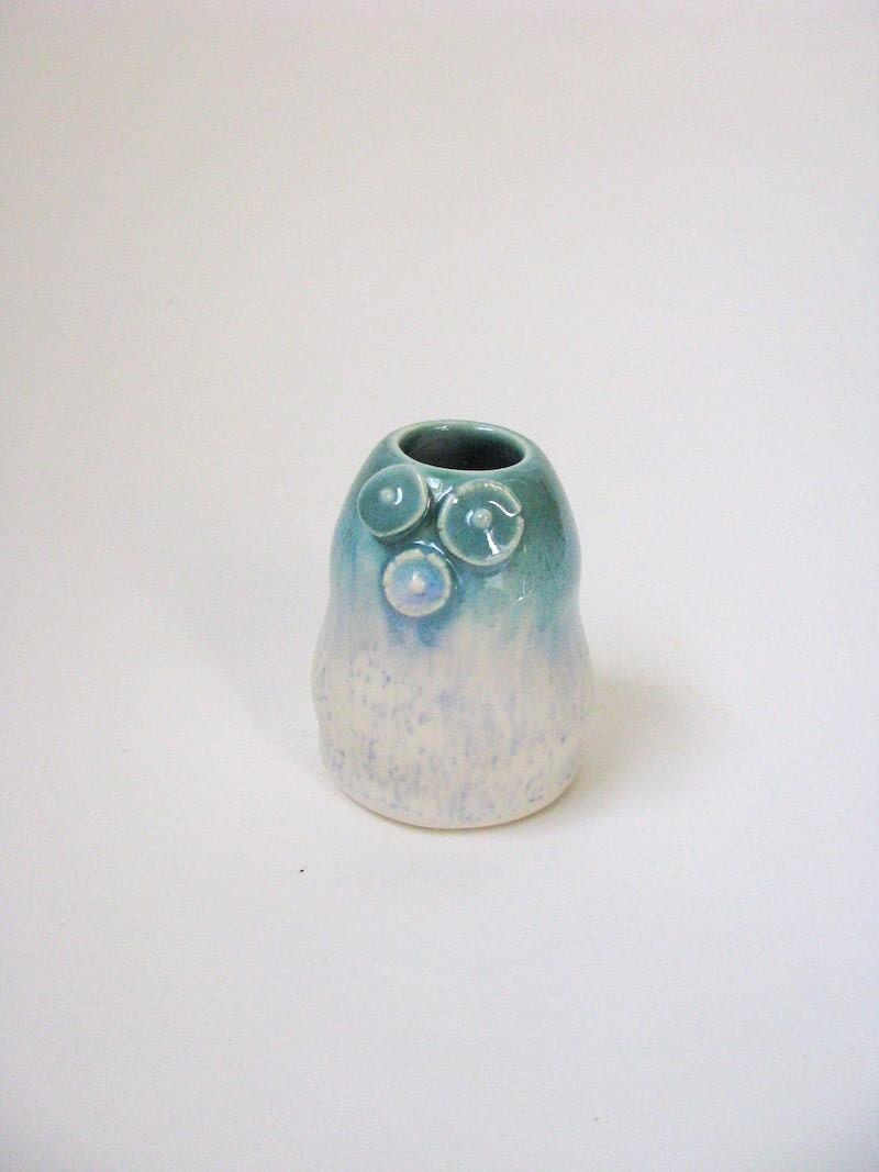 Blue and white ceramic bud vase from Echo of Nature