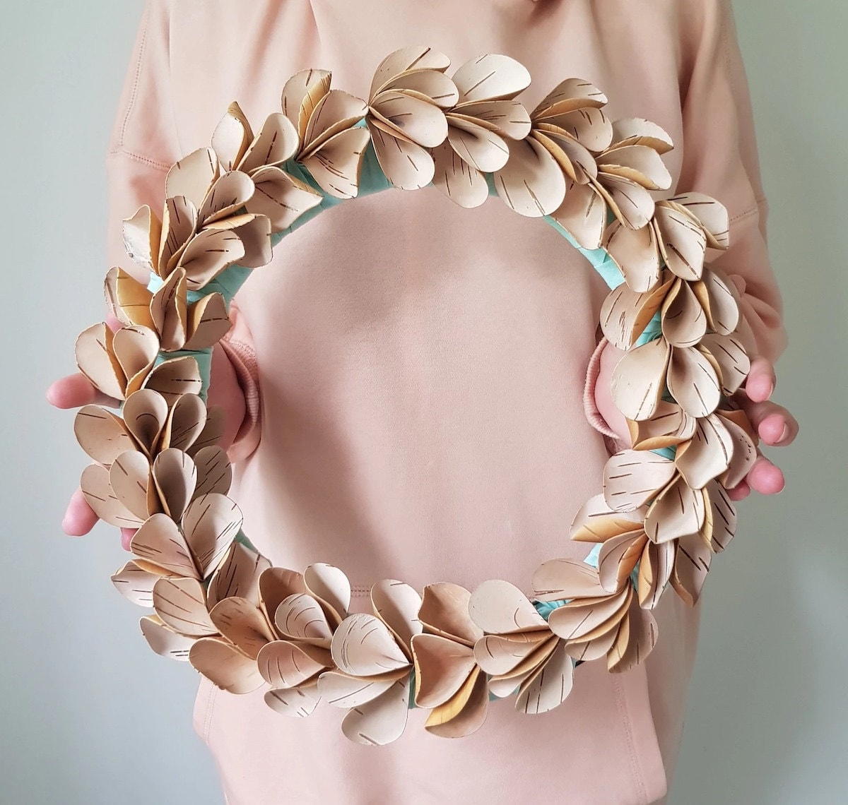 Birch bark fall wreath