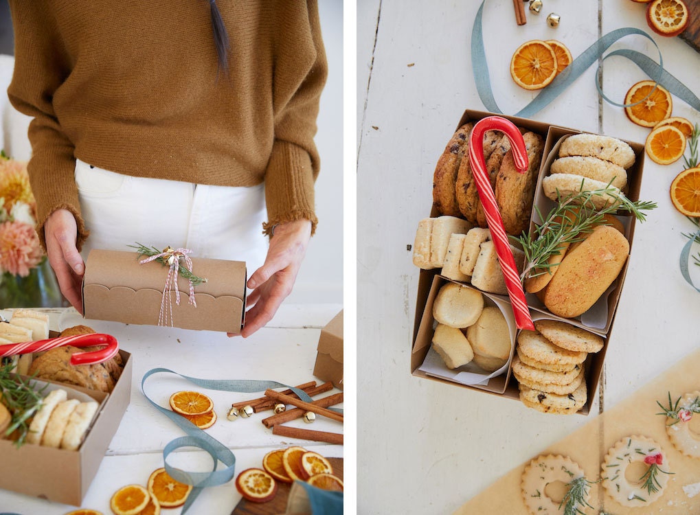 Classic and treasure-box shaped cookie box kits from A La Modo