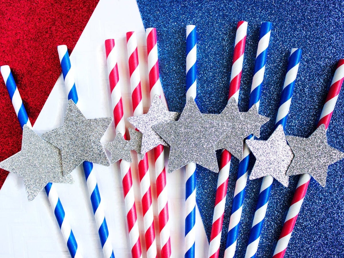 patriotic straws