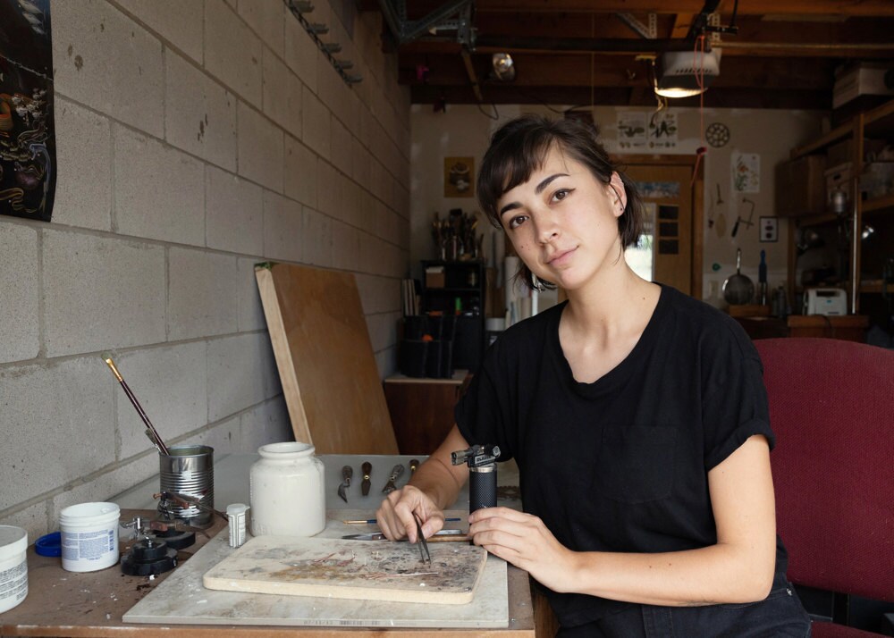 Jieun Reiner in her studio