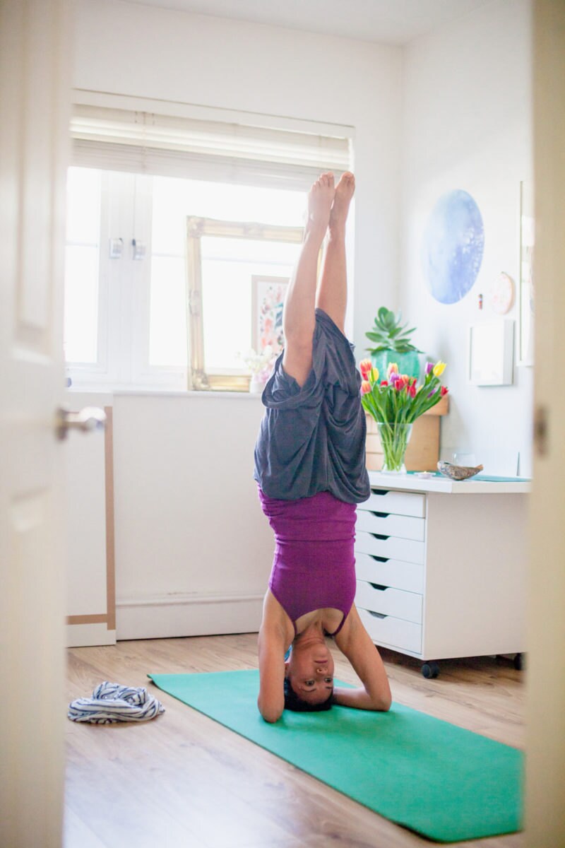 Yoga in the studio Yoga in the studio