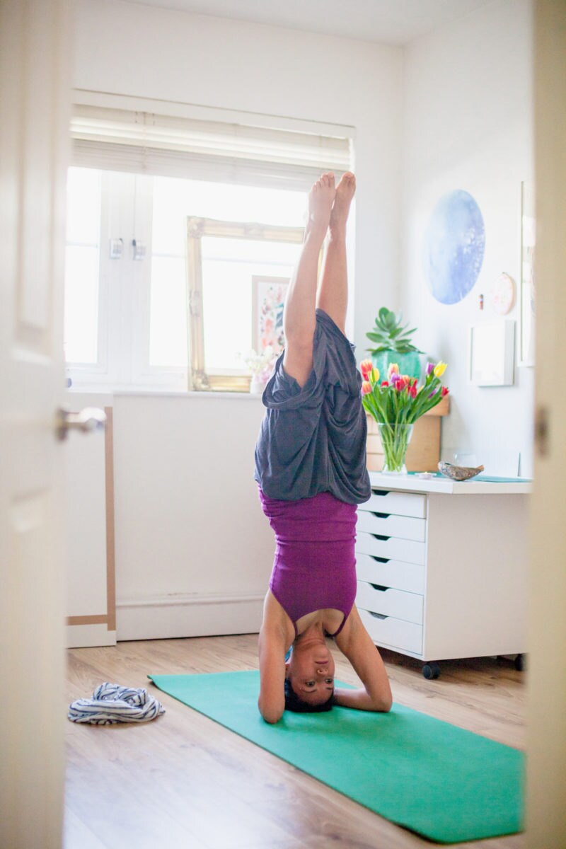 Yoga in the studio