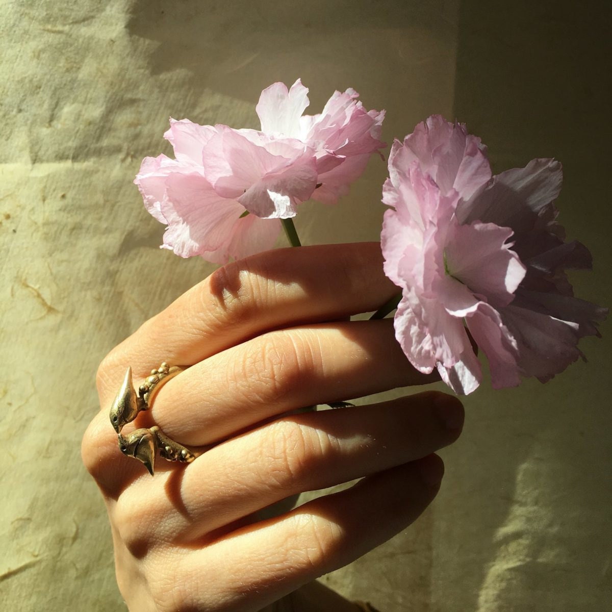 A "birds in love" ring from Mai Solorzano