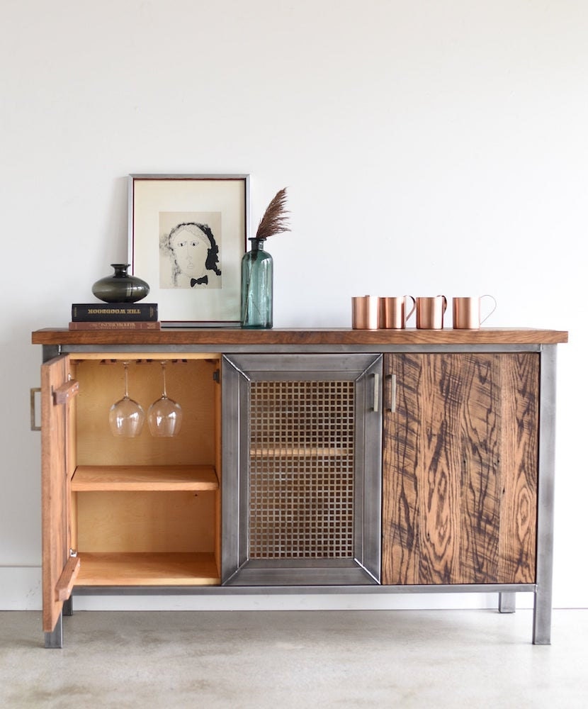 Reclaimed barnwood credenza from What WE Make