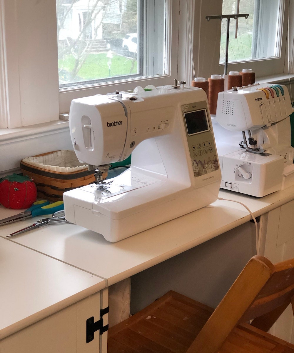 A closeup of Halima's sewing machines.