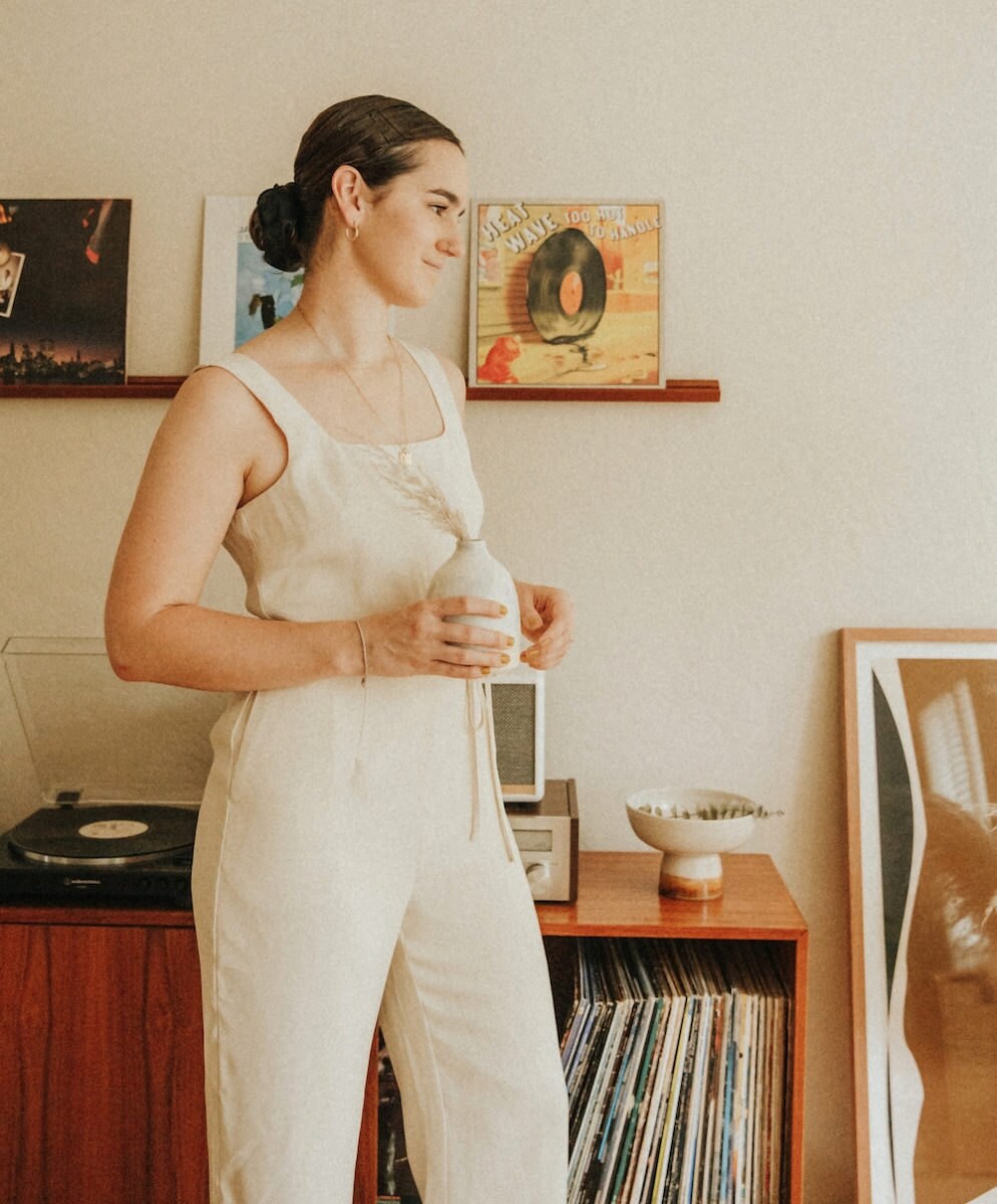 Tonya in her Portland living room