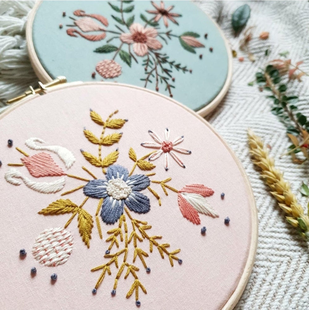 Harvest morning embroidery kit from Natalie Gaynor Designs