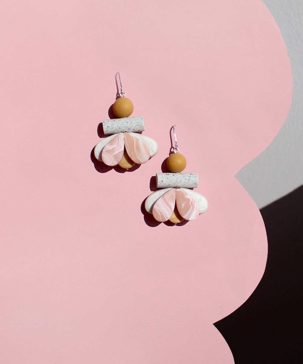 Chunky moth earrings from TSUNJA