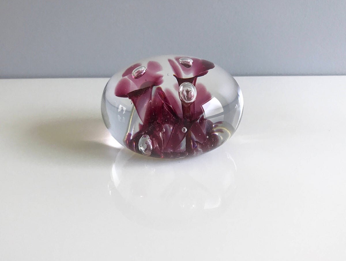 Vintage glass paperweight from North Fork Vintage