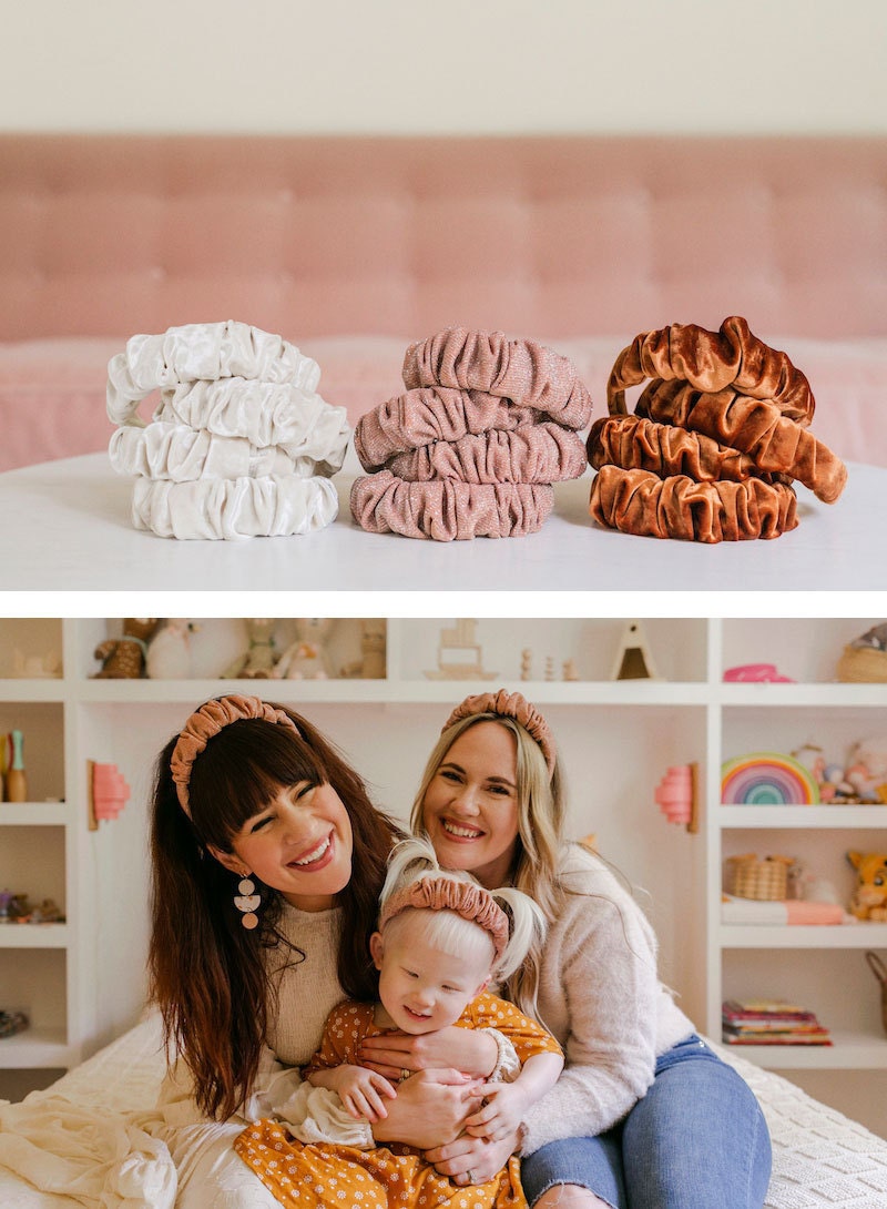 Ruched headbands from the A Beautiful Mess x Etsy collection