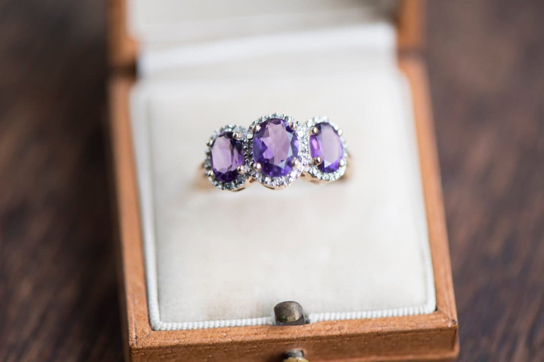 An amethyst and diamond statement ring from KK Vintage Collection