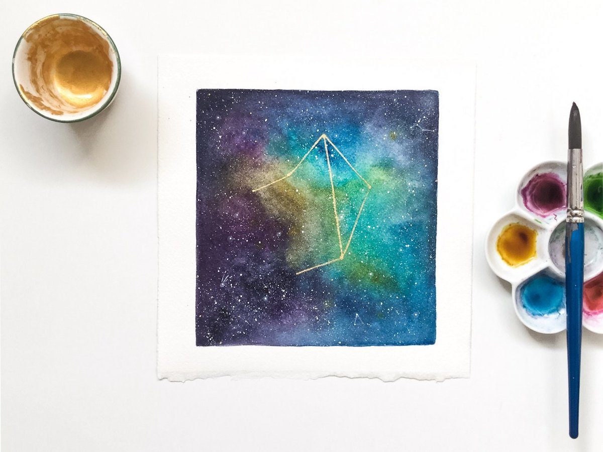 Star sign water color from CreativeIngrid