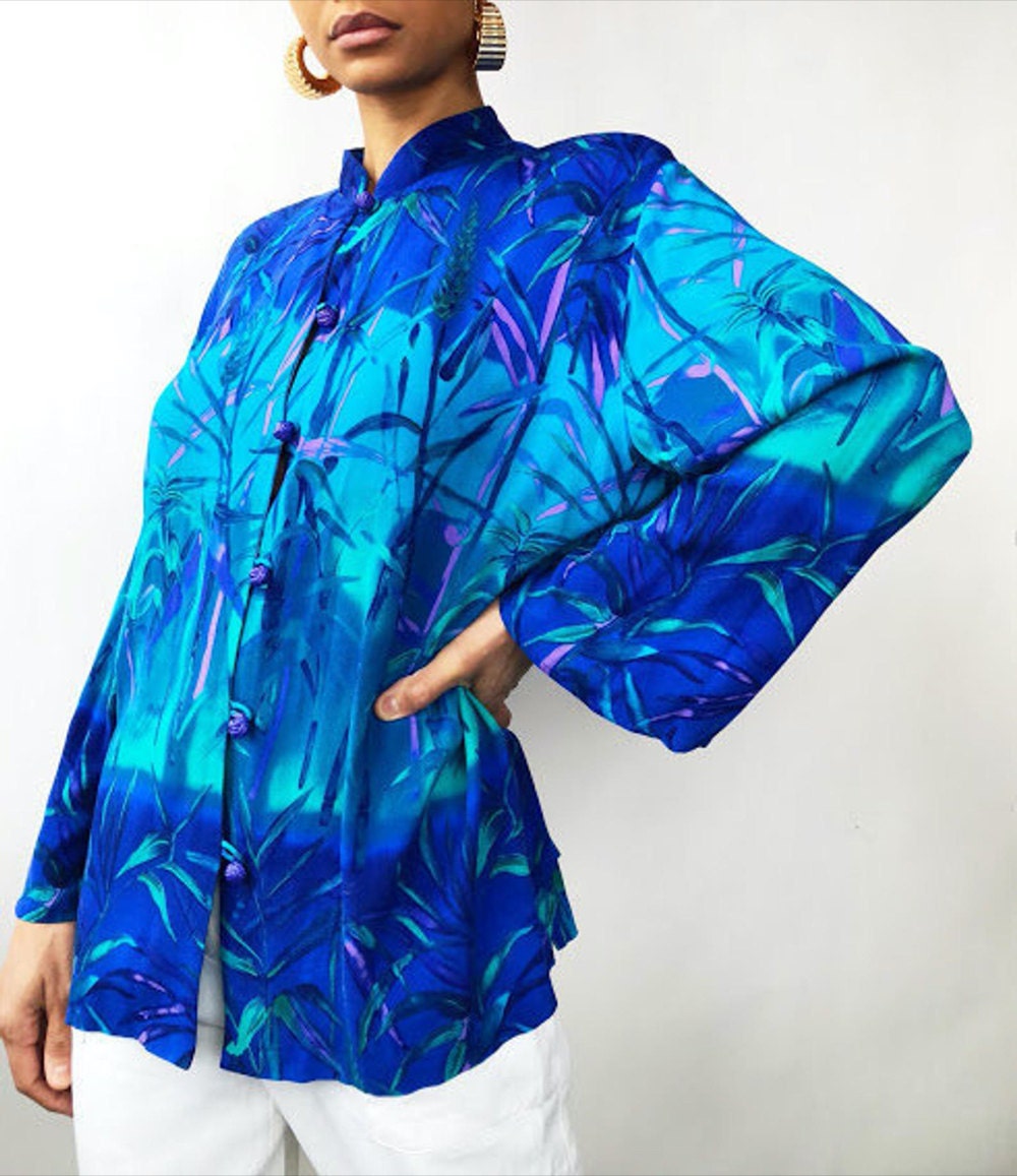A rainforest-printed blouse from Threads of Habit
