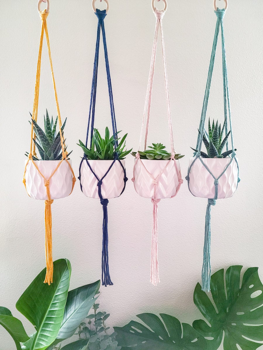 Macrame hanging planters from Sweet Home Alberti