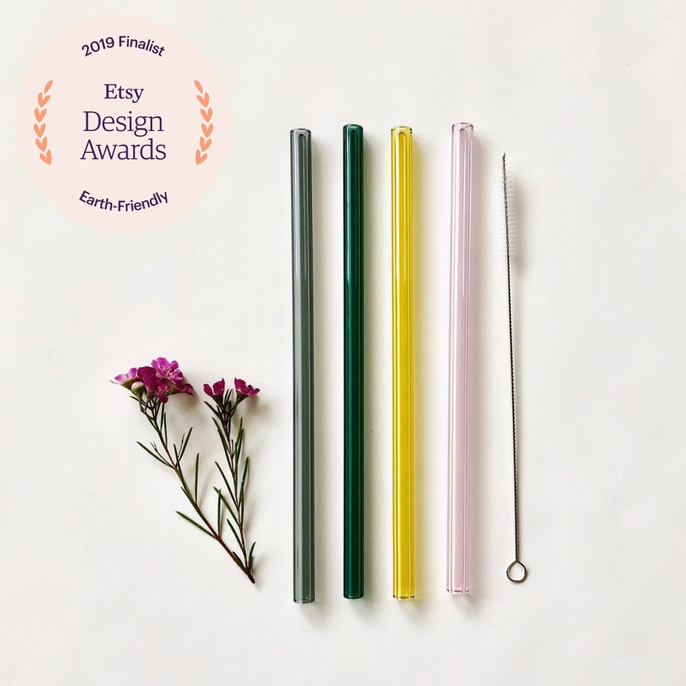 Glass straws from Brook Drabot Glass