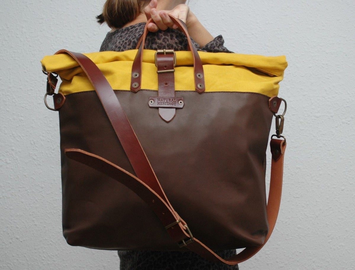 Waxed canvas weekender bag from Natural Heritage