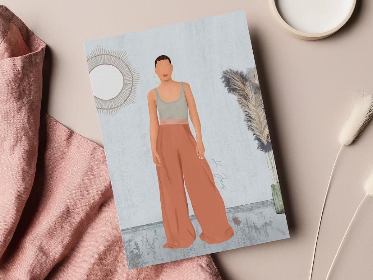 Print of woman