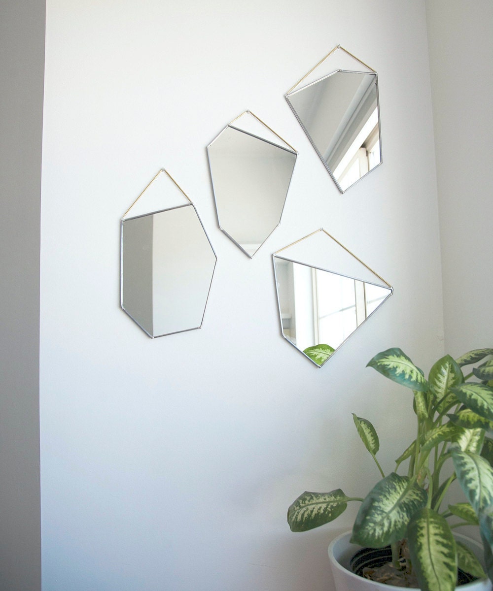 Geometric rock-shaped mirrors from Szklo Glass