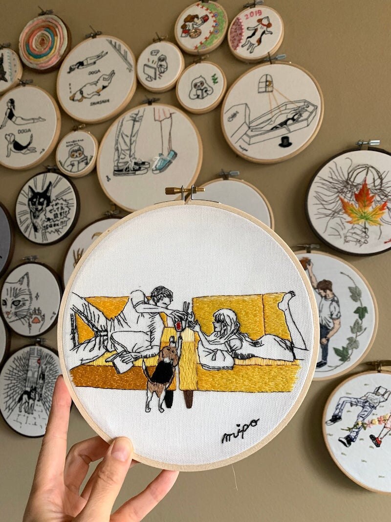 Chinese Takeout Etsy embroidery kit from mipomipo handmade
