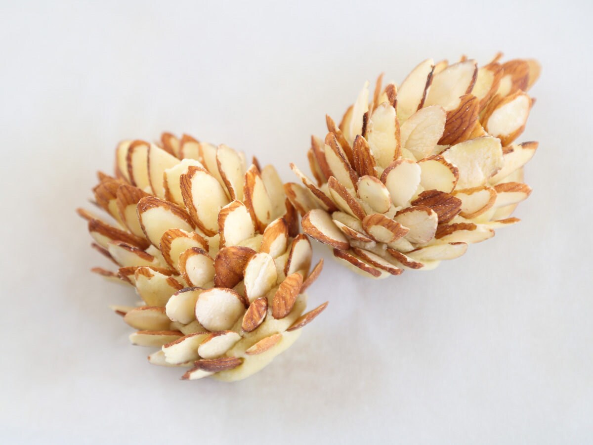 Step 4 - Add almond scales Step 4 - Add almond scales