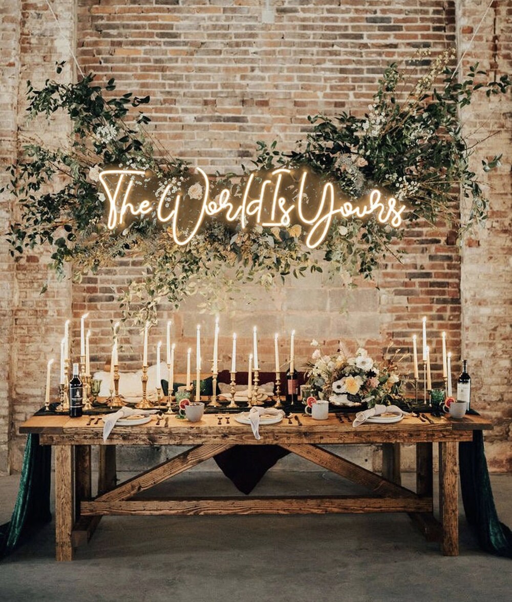 Custom LED neon wedding sign from JoyNeon, on Etsy
