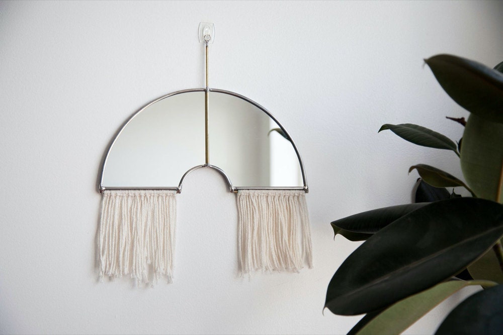 A rainbow fringe mirror from Szklo Glass