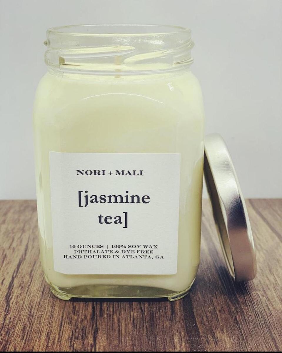 Jasmine Tea candle (10 oz.) from Nori + Mali on Etsy