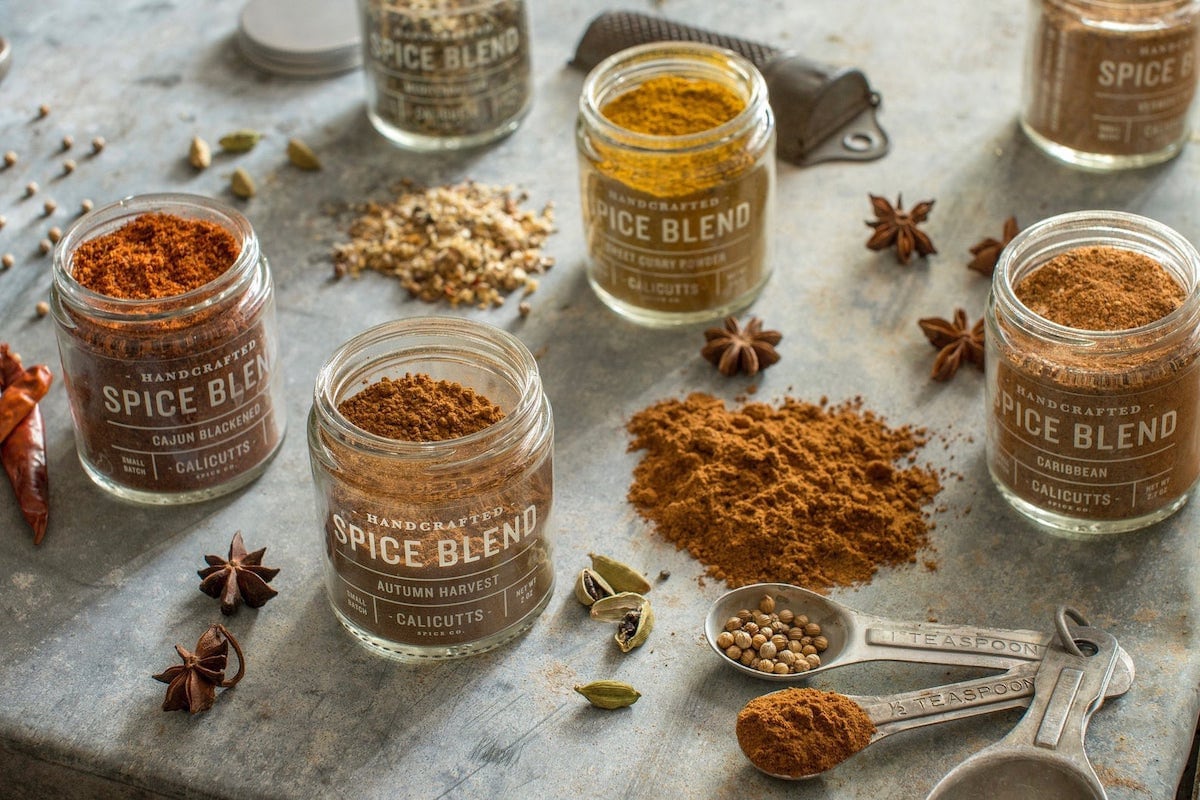 Custom set of spice blends from Calicutts Spice Co.