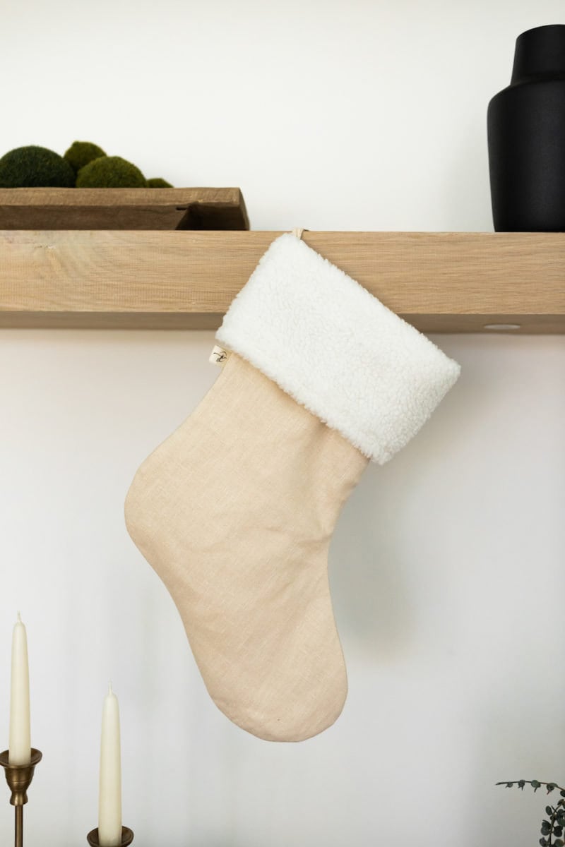 JoJo Fletcher x Etsy linen stocking