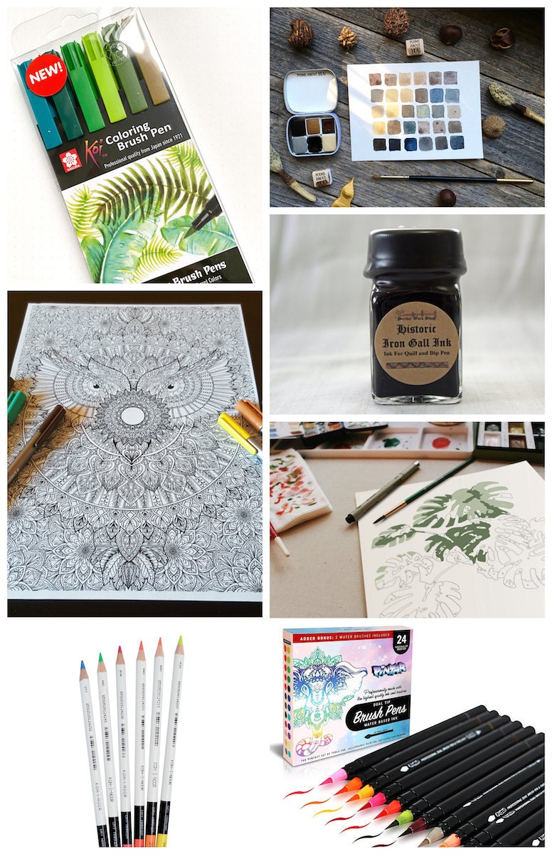 Supplies for a painting or drawing night