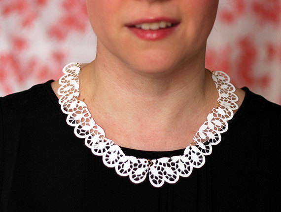 A Downton Abbey-inspired doily necklace...