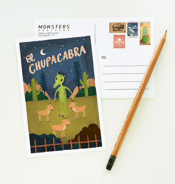 etsyfeaturedshop-quillandfox-handmadecards-papergoods-MONSTERS