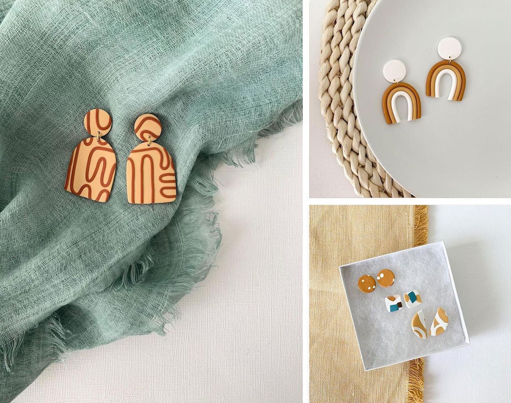 Assorted polymer clay jewelry from Silver Tuna